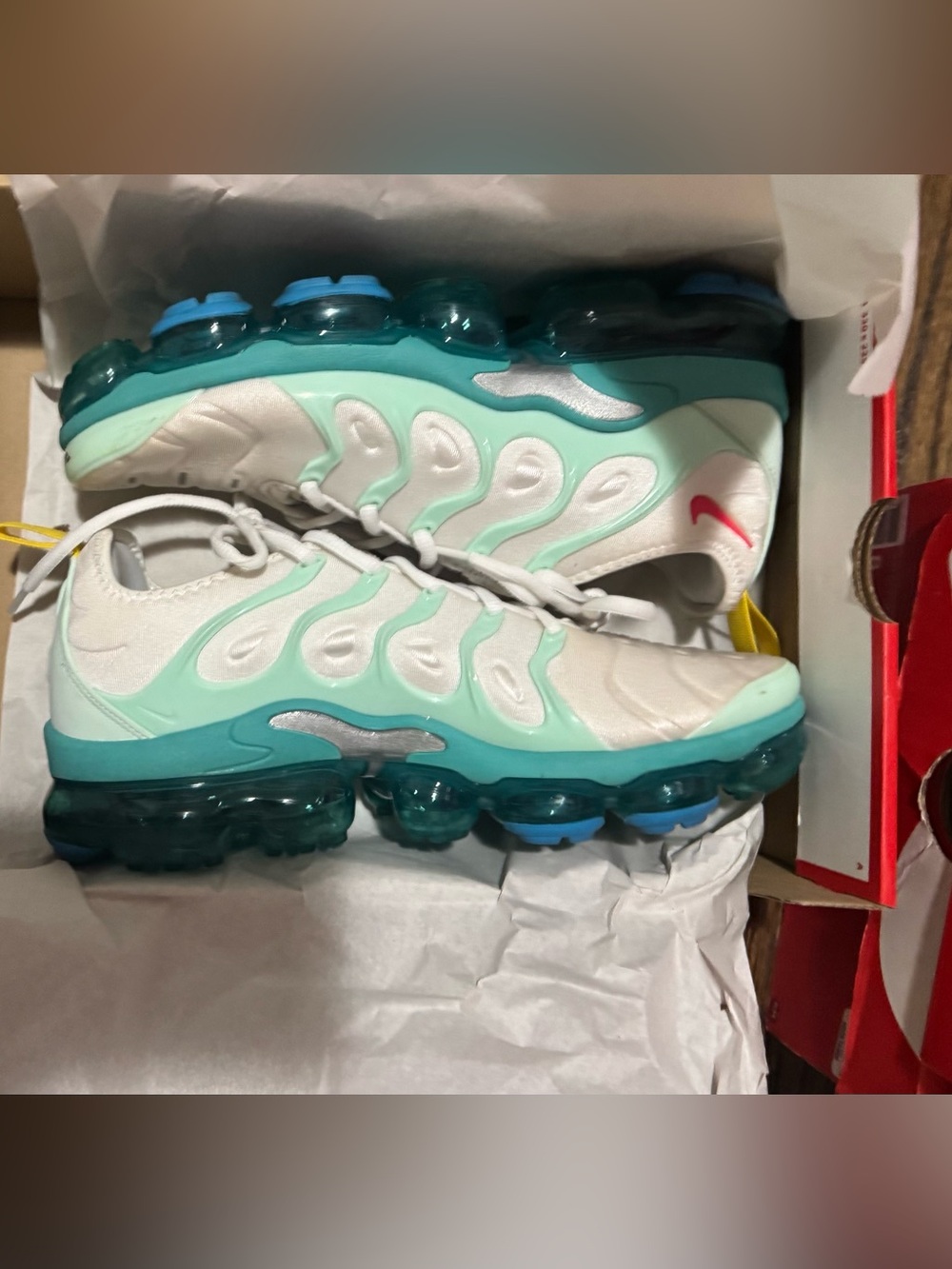 Nike Men's Air VaporMax Plus - White & Teal
